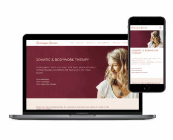 Mockup of a website for shiatsu practitioner